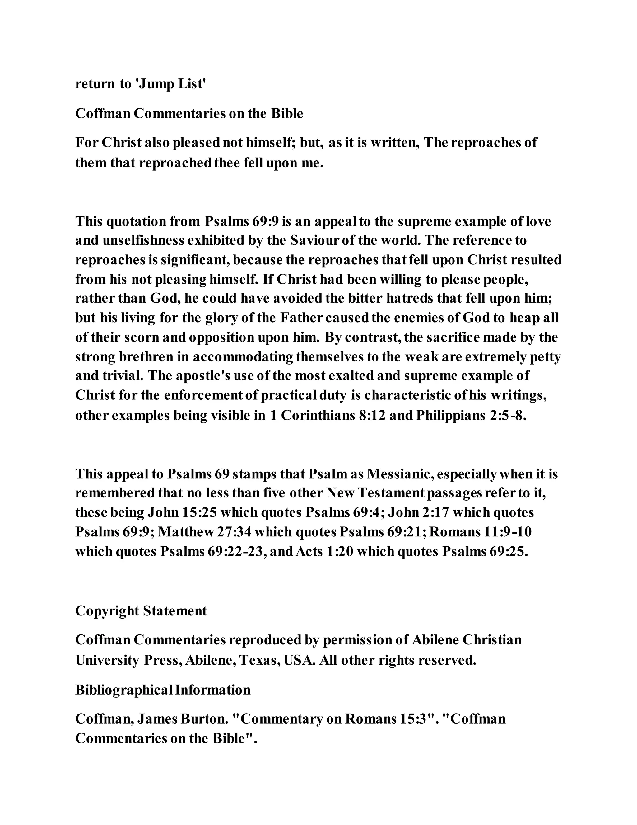 Jesus was not a self pleaser