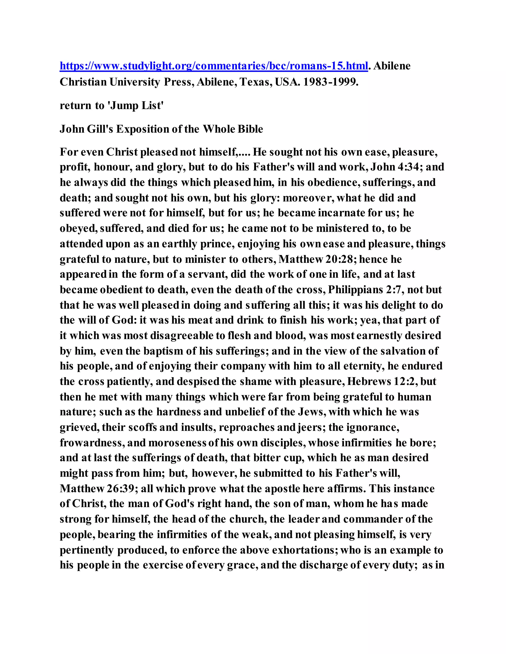 Jesus was not a self pleaser