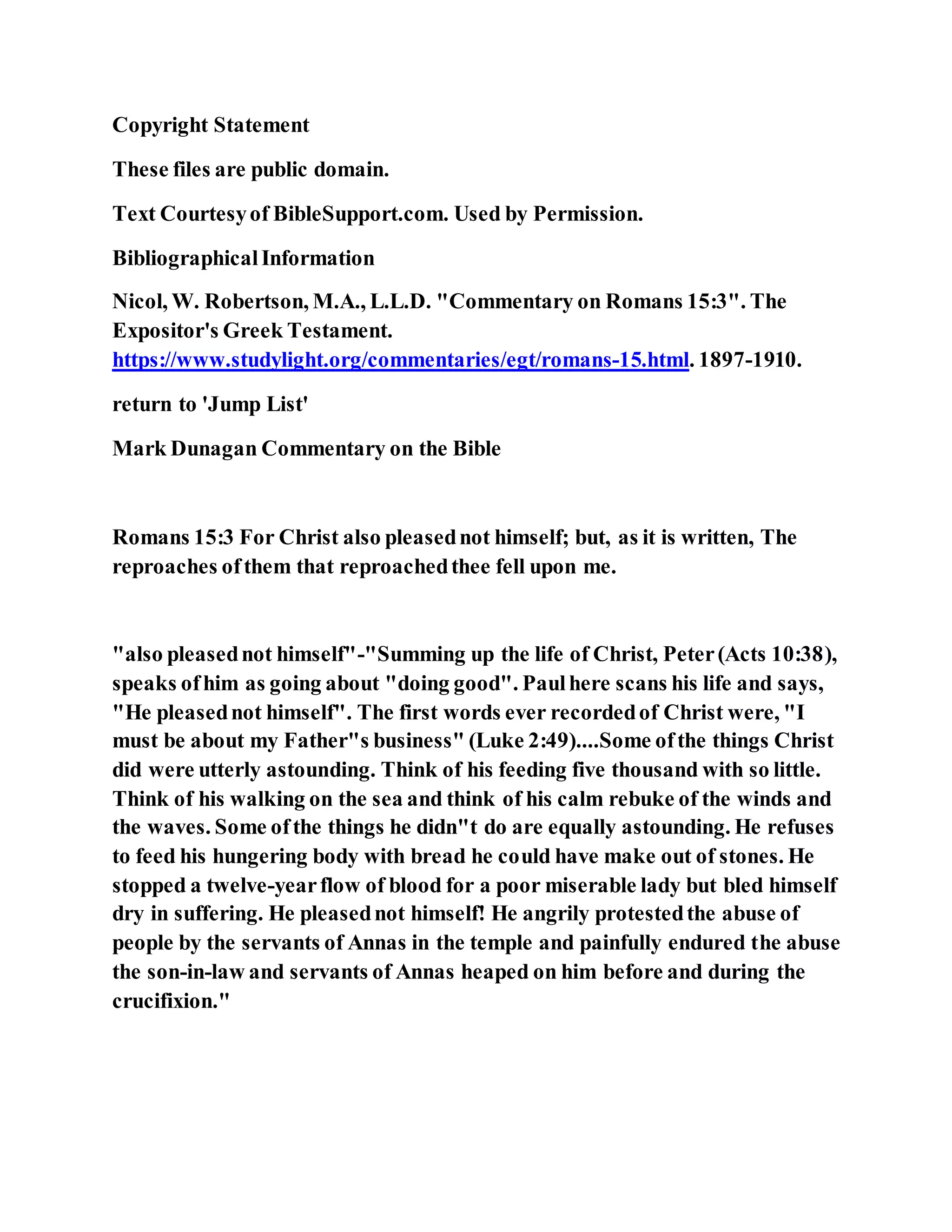 Jesus was not a self pleaser