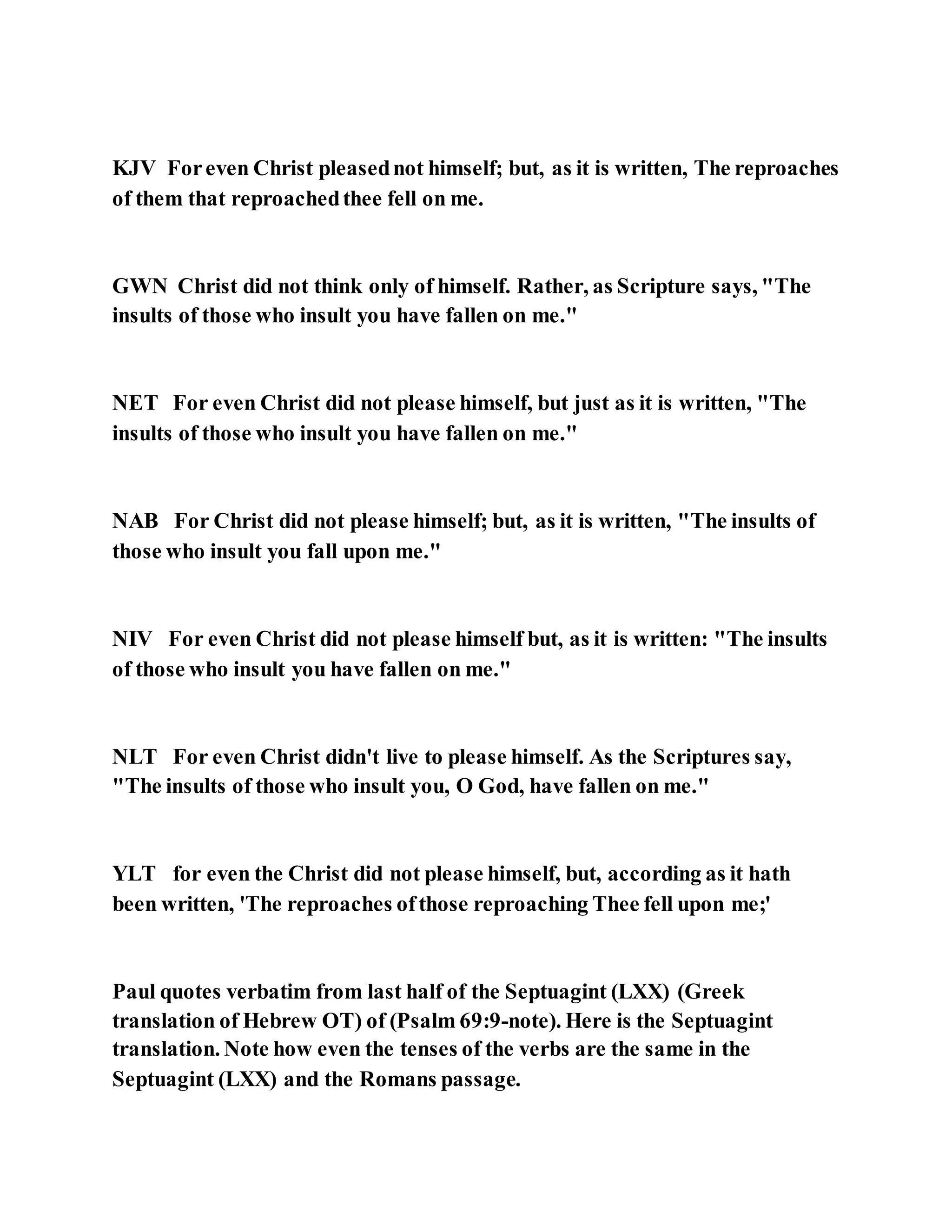 Jesus was not a self pleaser