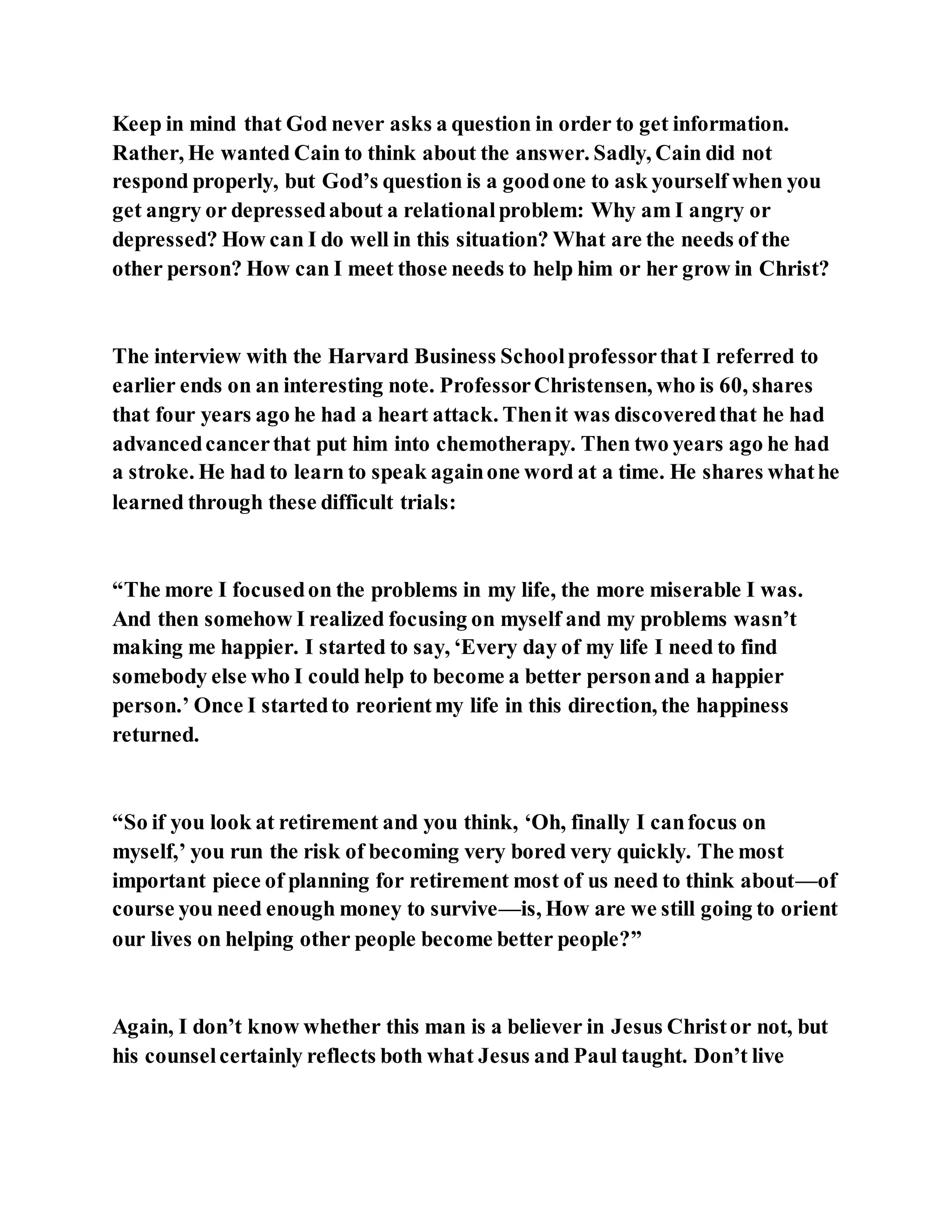 Jesus was not a self pleaser