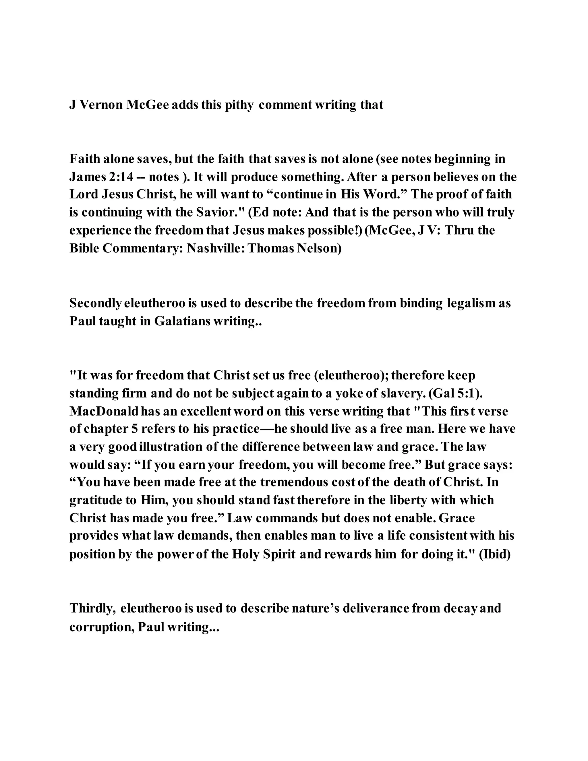 Jesus was our liberator