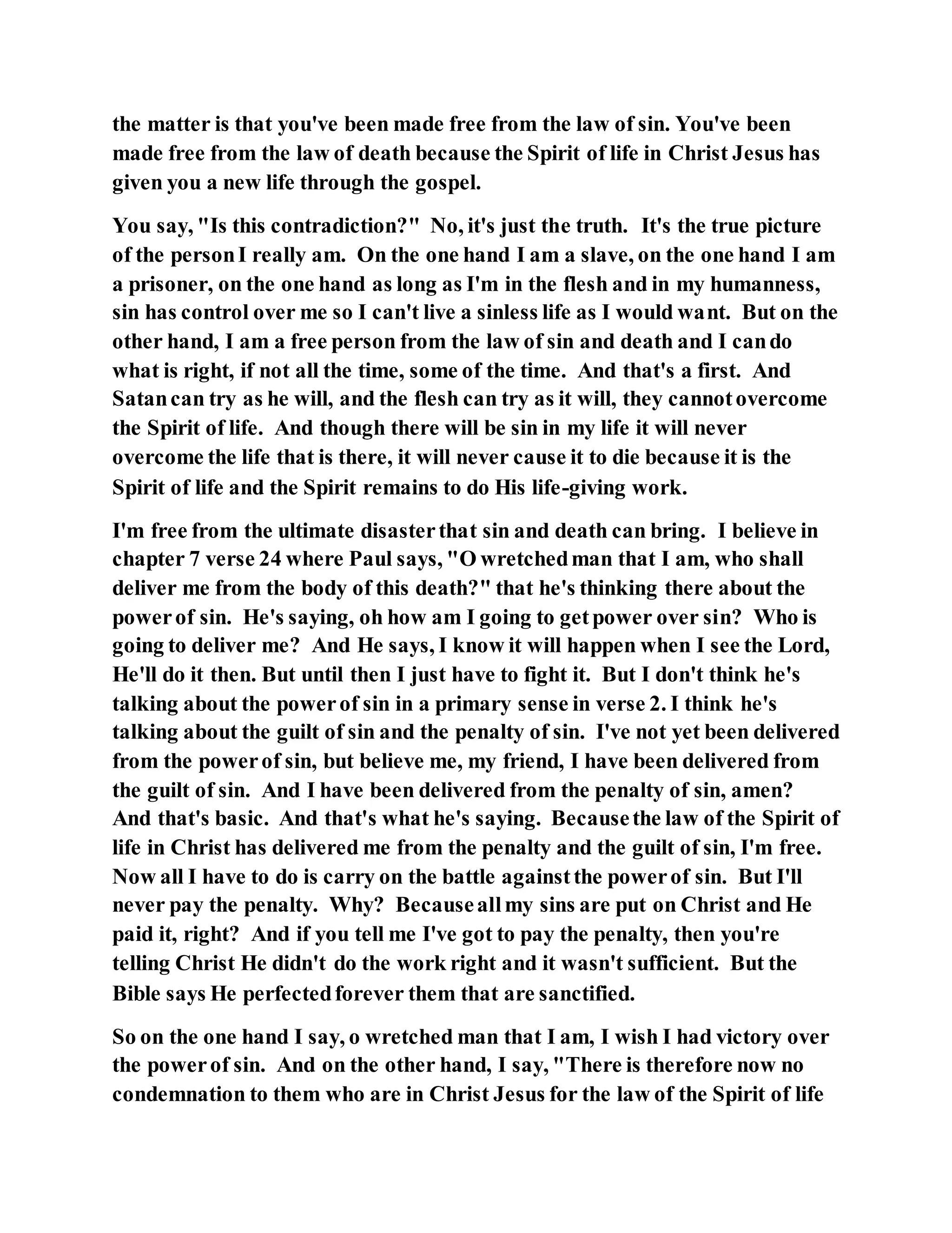 Jesus was our liberator