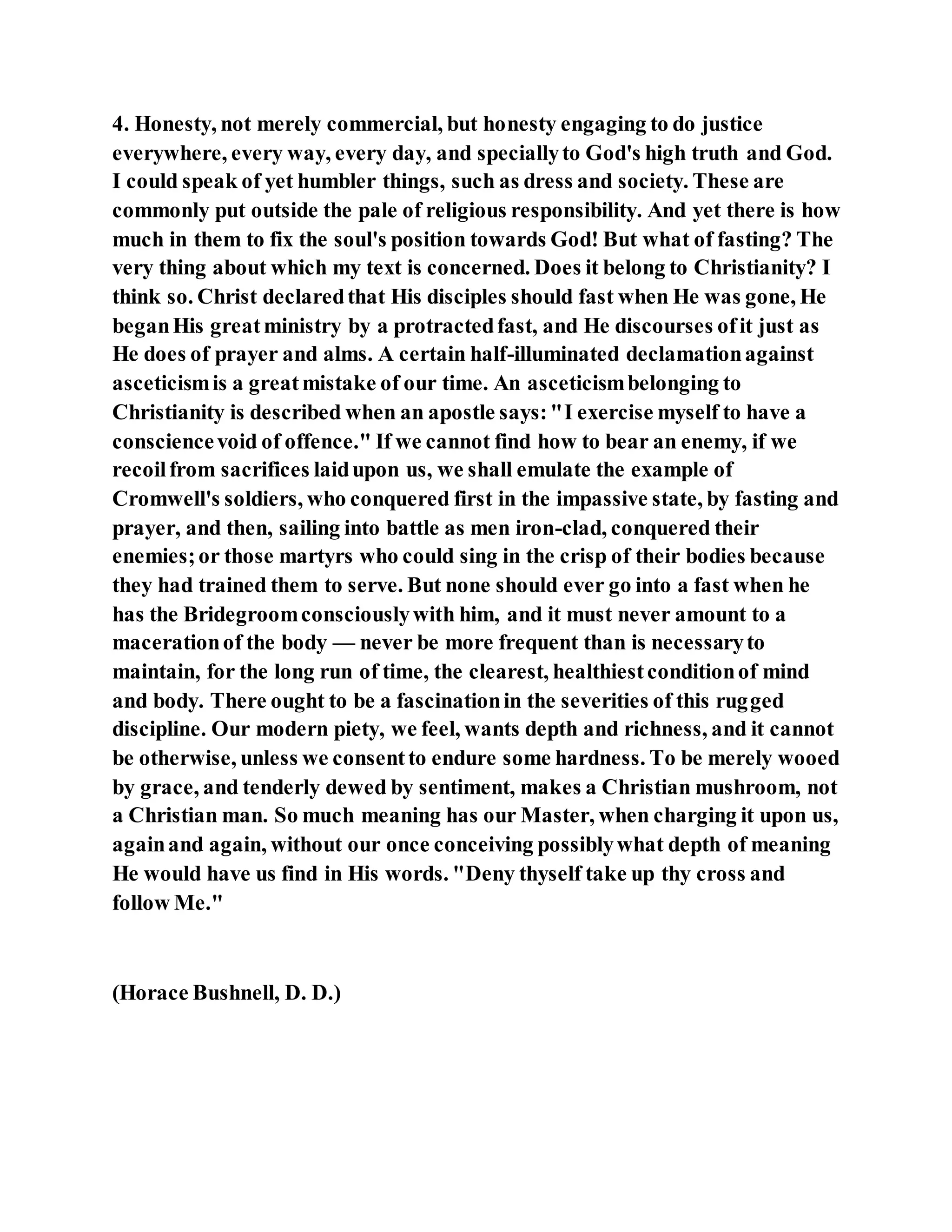 Jesus was questioned about fasting