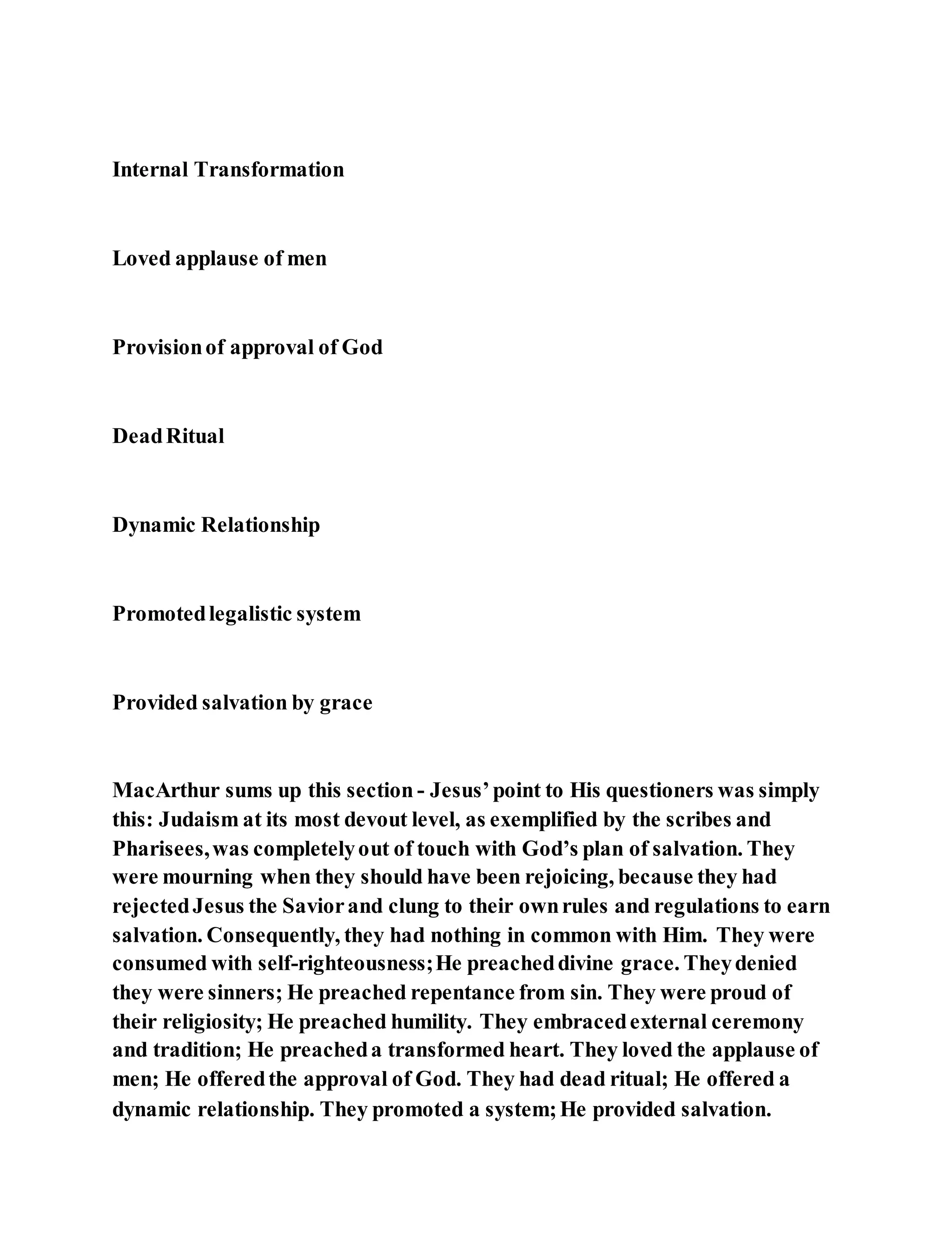 Jesus was questioned about fasting