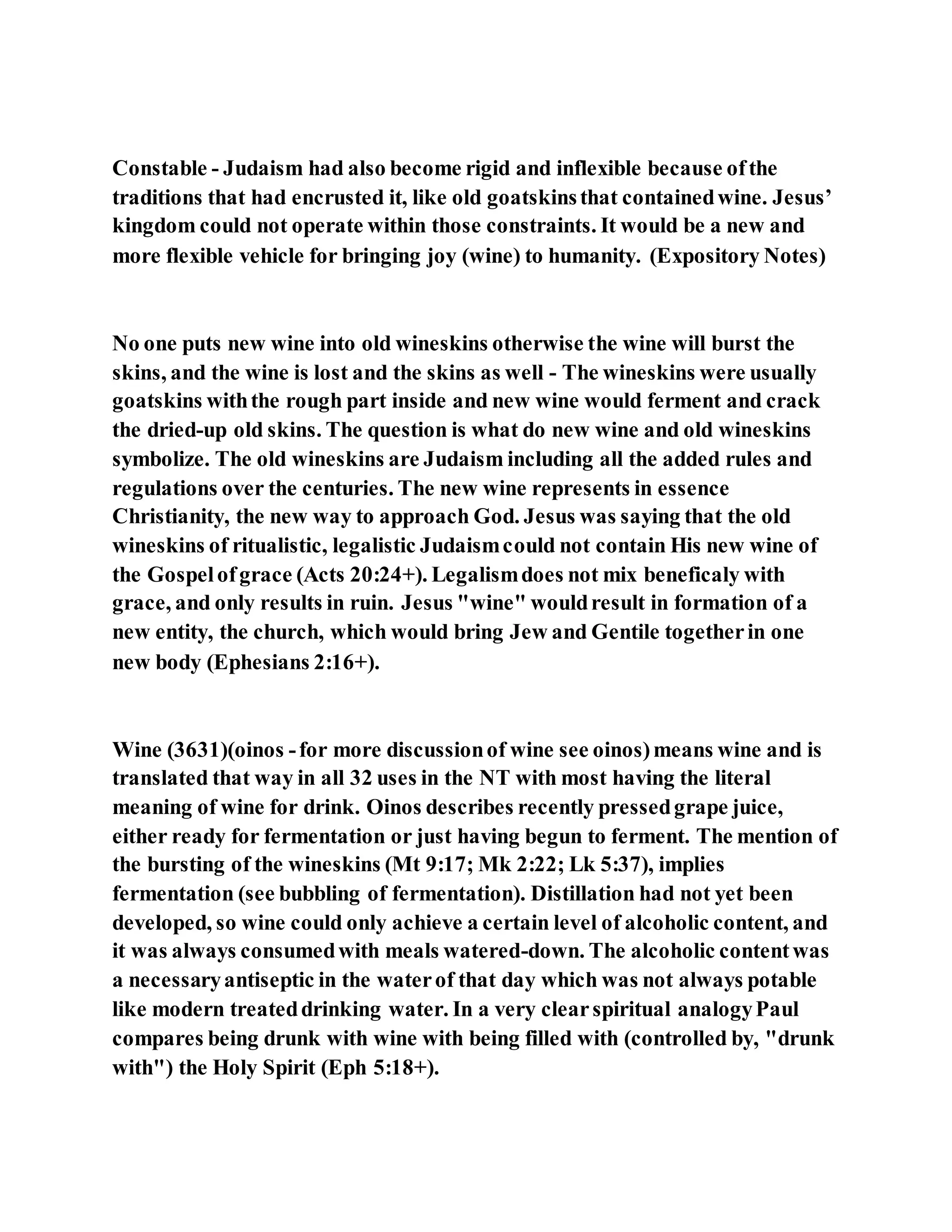 Jesus was questioned about fasting