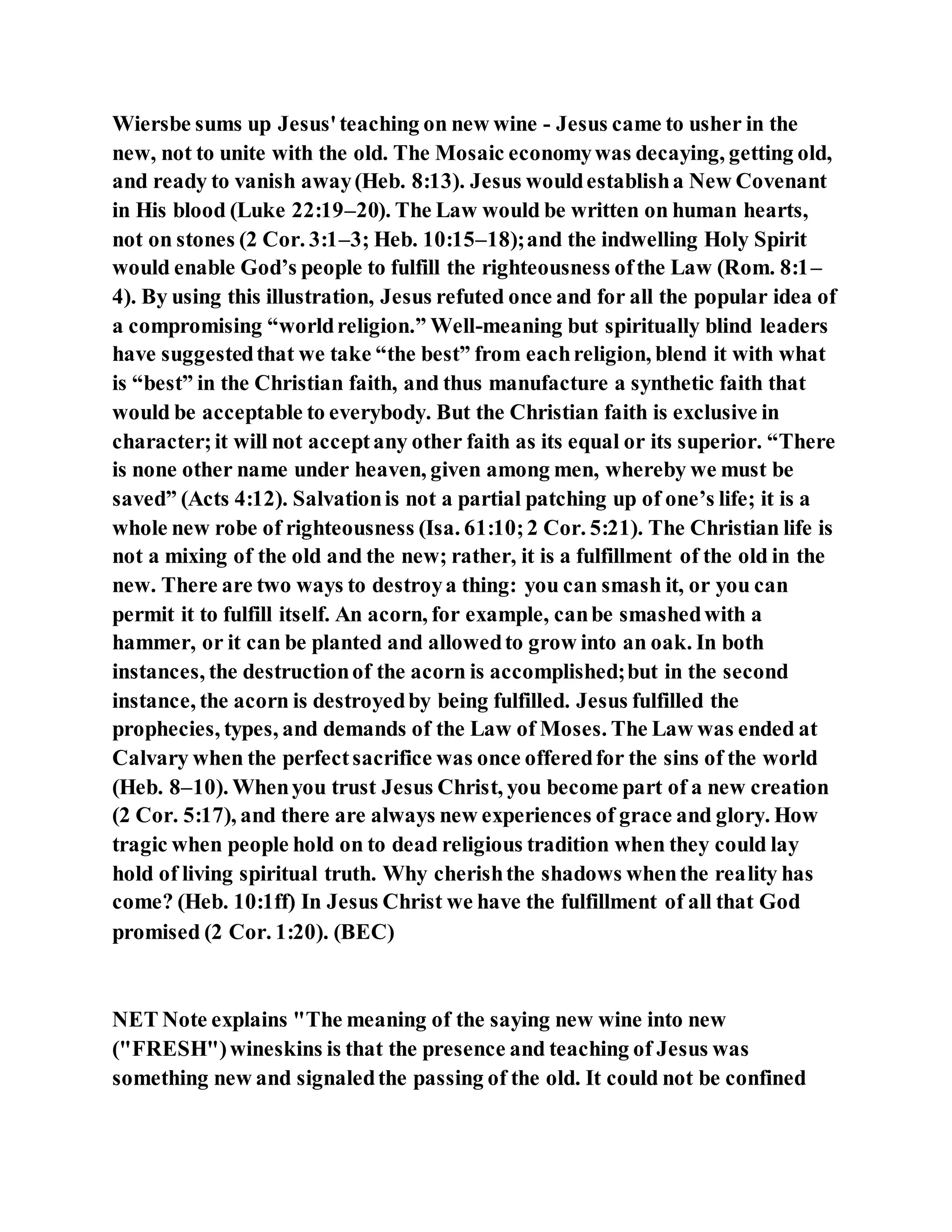 Jesus was questioned about fasting