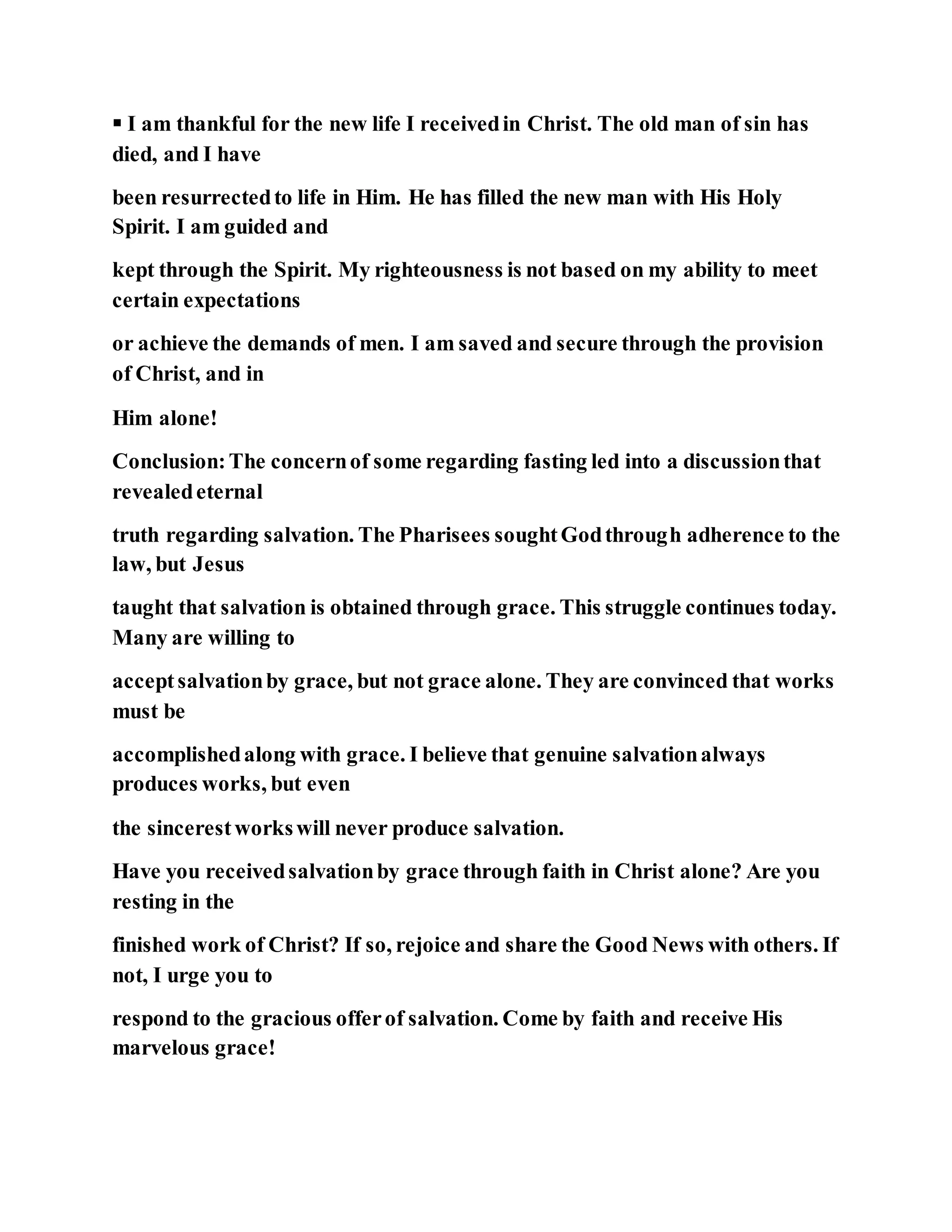 Jesus was questioned about fasting