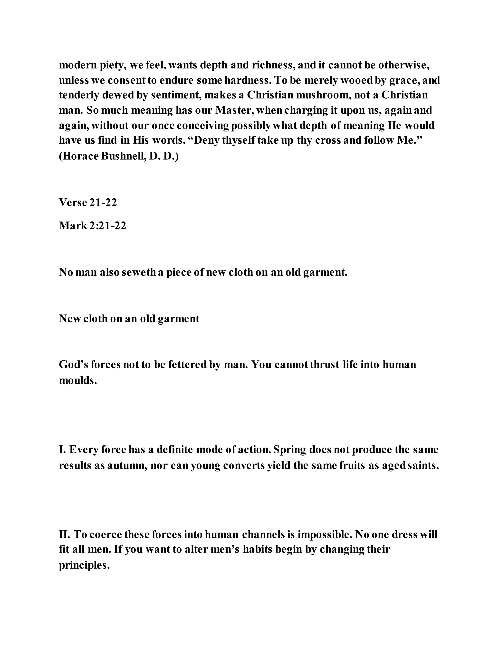 Jesus was questioned about fasting