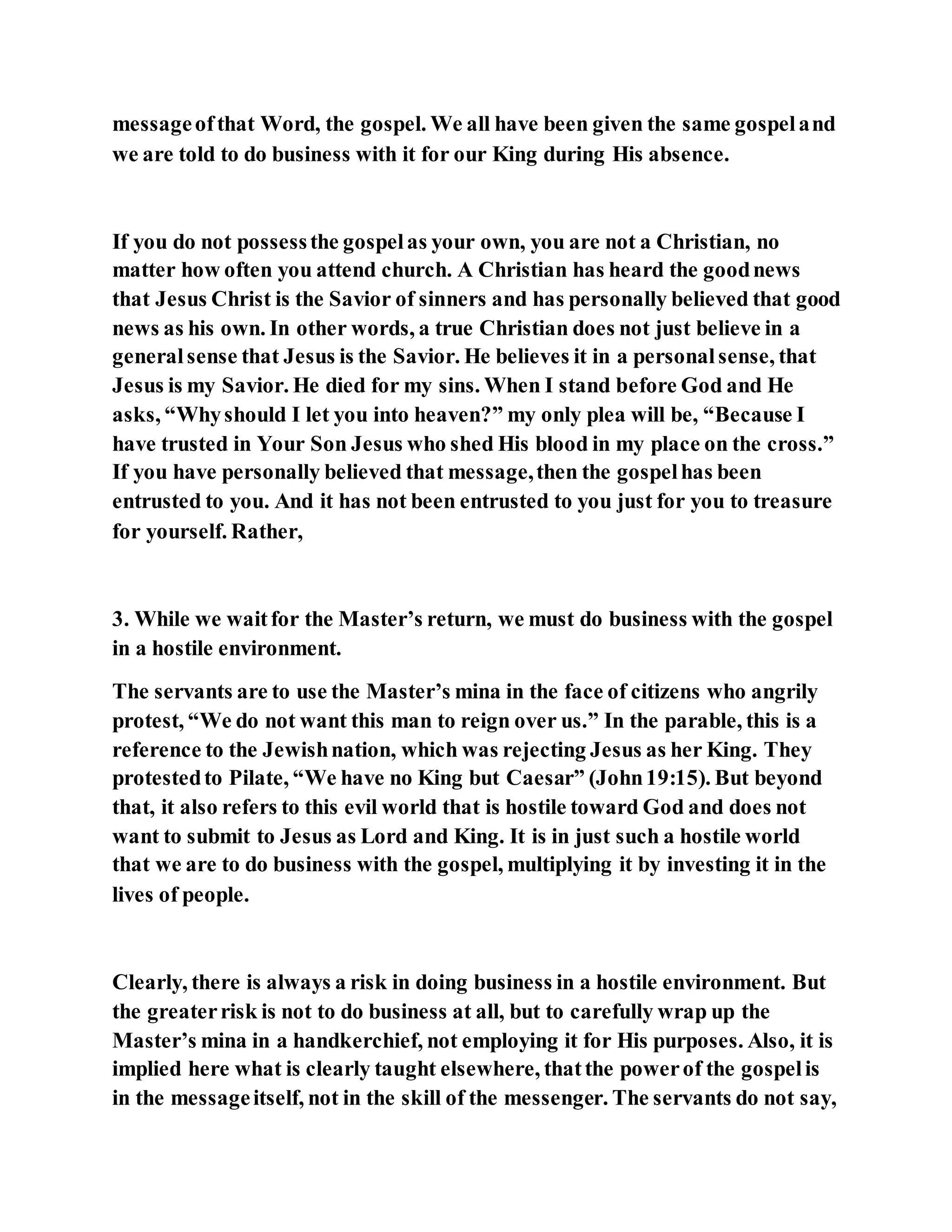 Jesus was telling a shocking parable