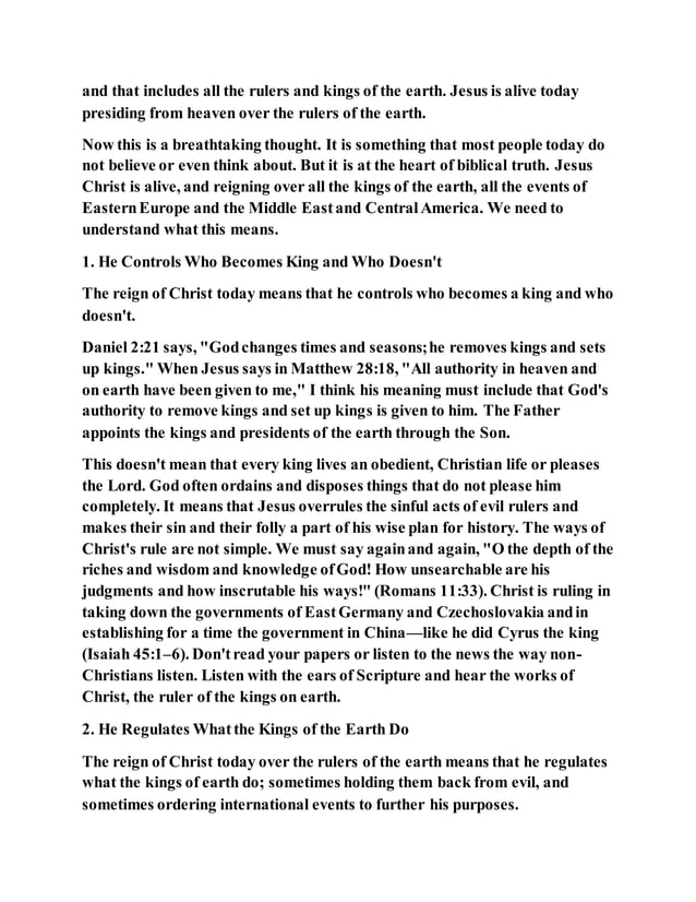 Jesus was the ruler of god's creation | PDF