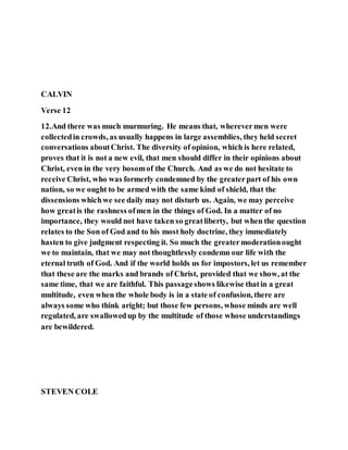 Steven Likewise Jesus was whispered about by many | DOCX