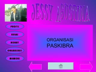 JESSY AGUSTINA ORGANISASI PASKIBRA PROFIL KELAS HOBBY ORGANISASI MEMORI 