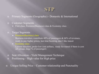 Seating in flights for Segments