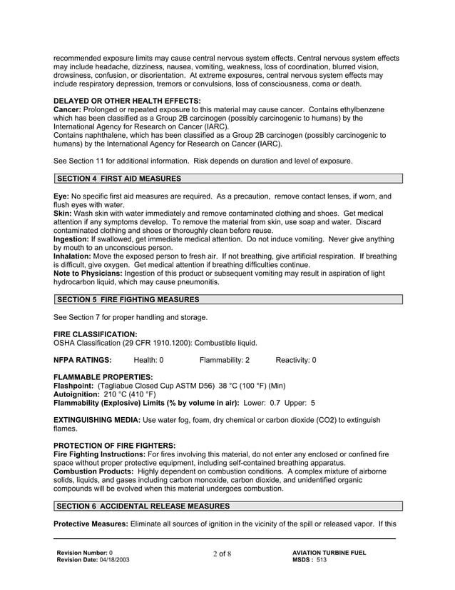 JetA with Prist Additive Safety Data Sheet