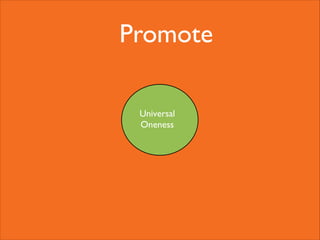 Promote
Universal
Oneness

 