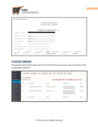 23
selecting the desire product and click on 'Map Category'
Before Uploading Products on jet, check whether or not prroducts are ready to be uploaded . If
not Ready then click on “Not Ready”.
For uploading product on jet, Select “Upload” option from dropdown and then select checkbox for
product and click on submit button. See below screenshot.
© CedCommerce. All Rights Reserved.
 