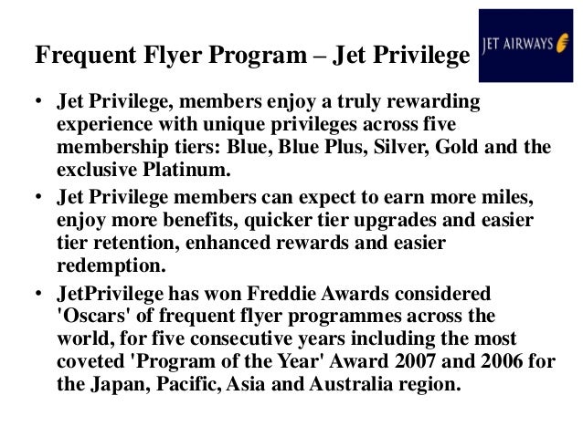 jet airways jet airways frequent flyer program