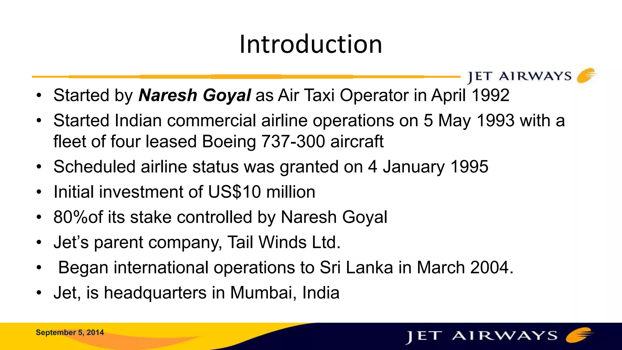 Jet airways Financial Analysis | PPTX