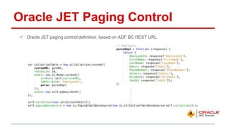 Oracle JET Paging Control
 Oracle JET paging control definition, based on ADF BC REST URL
 