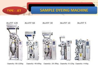 SAMPLE DYEING MACHINETYPE : JET
 