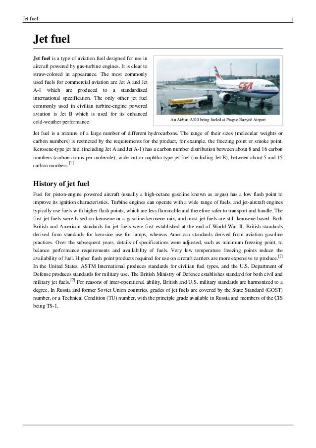 Jet fuel wiki