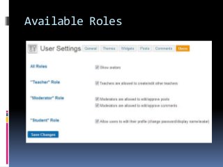 Available Roles
 