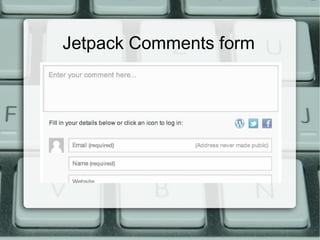 Jetpack Comments form
 