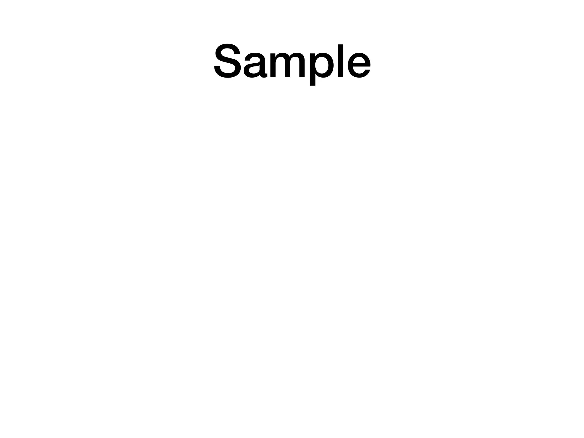 Sample
 