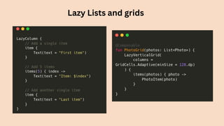 Lazy Lists and grids
 