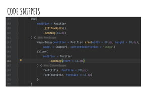 CODE SNIPPETS
 