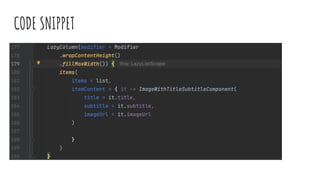 CODE SNIPPET
 
