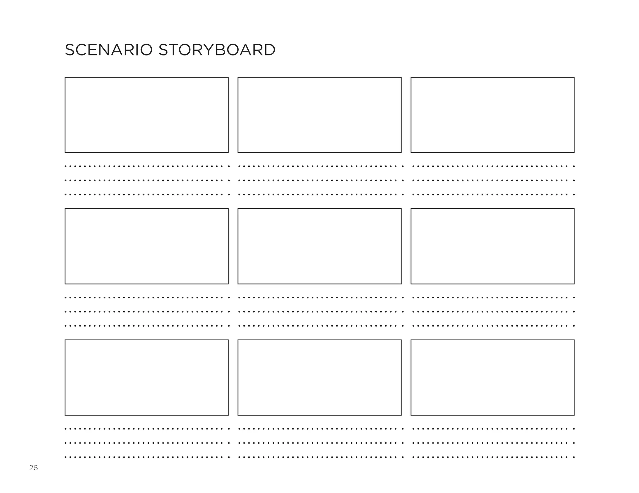 26
SCENARIO STORYBOARD
 