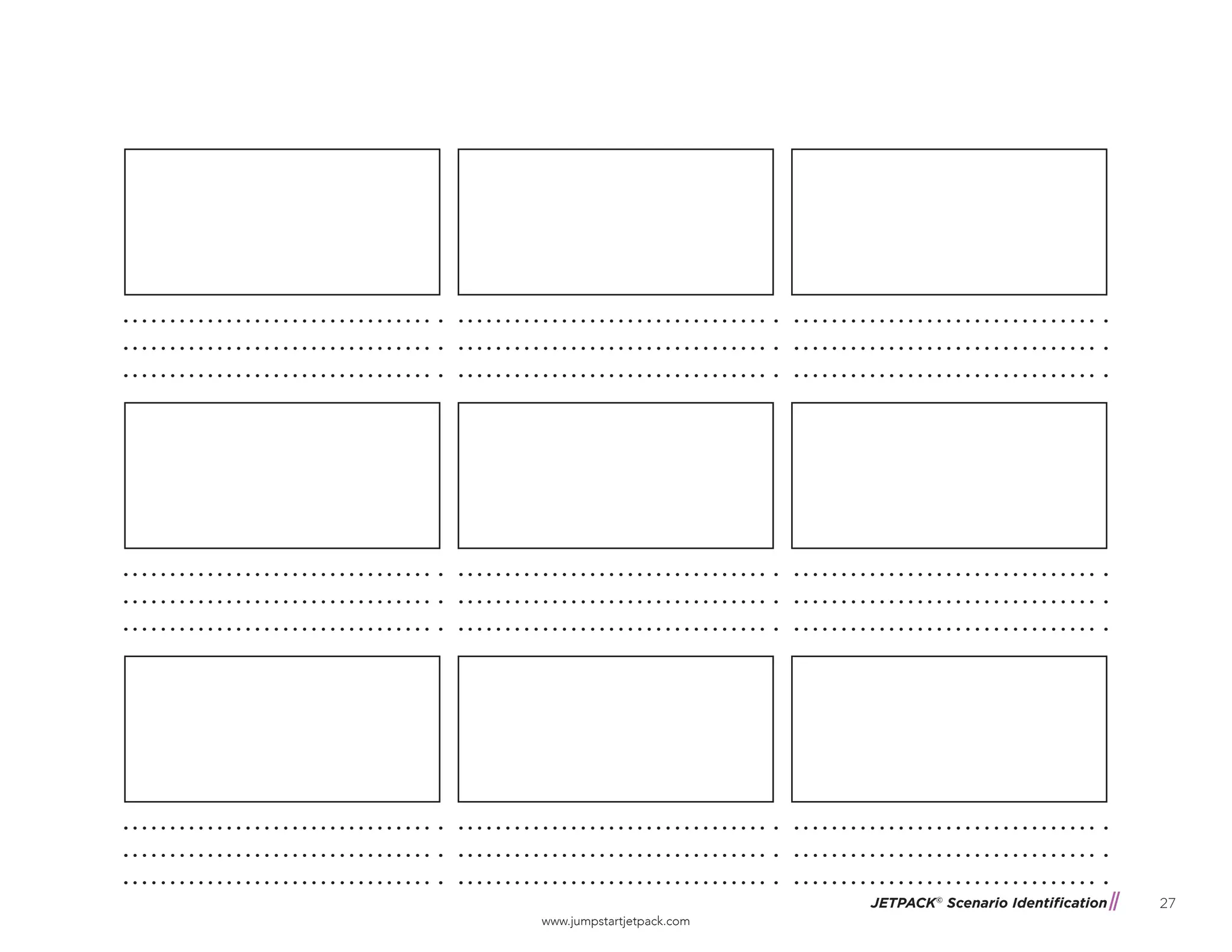 JETPACK©
Scenario Identification
www.jumpstartjetpack.com
27
 