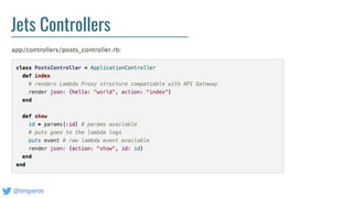 @tongueroo
Jets Controllers
 