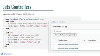 @tongueroo
Jets Controllers
 