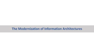The Modernization of Information Architectures
 