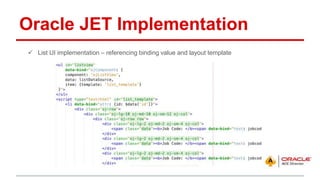Oracle JET and WebSocket Slide 19