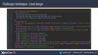 @Xebiconfr #Xebicon18 @alxdergham
Challenges techniques : Level design
51
 