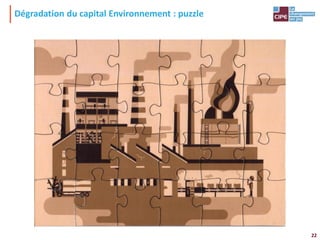 22
Dégradation du capital Environnement : puzzle
 