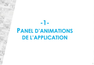 5 
-1- 
PANEL D’ANIMATIONS 
DE L’APPLICATION  