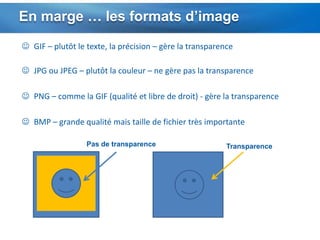 Les pages indispensables d’un site performant !« A propos » ou « Qui sommes-nous ? »Contact – adressePourquoi acheter, venir chez vous ?Informations légales + Conditions Générales de Vente (CGV) + Page « Crédits »	Mention du Directeur de  publicationNouveautés + PromotionTémoignages – CommentairesBien sûr -> la page de commande, gestion du panier, etc.Attention à la notion différentes aux USA de© Copyright – Tous droits réservés(tant que rien n’est écrit tout est permis d’où la nécessité de faire apparaitre des mentions) et en France (sans aucune mention, les droits d’auteur restent inaliénables).