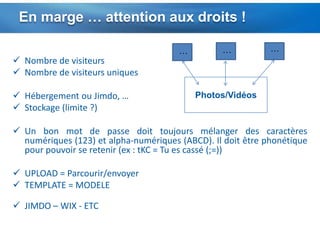 SITEGénérer une communauté blog, facebook, twitterLiens croisés, forumsConnaître son environnement 