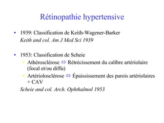 Artériolosclérose rétinienne, facteur de risque cardio-vasculaire ? (V ...