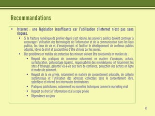 Etudes : Les jeunes et Internet