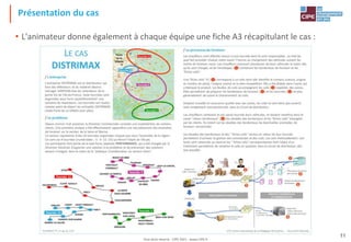 Tout droit réservé - CIPE 2021 - www.CIPE.fr
11
Présentation du cas
• L'animateur donne également à chaque équipe une fiche A3 récapitulant le cas :
 