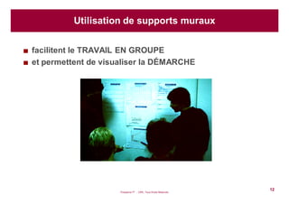 Puissance 7® - CIPE, Tous Droits Réservés
12
Utilisation de supports muraux
facilitent le TRAVAIL EN GROUPE
et permettent de visualiser la DÉMARCHE
 