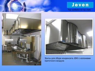 Зонты для сбора конденсата JSKI с колонками
приточного воздуха
Top ventilation for top chefs
 