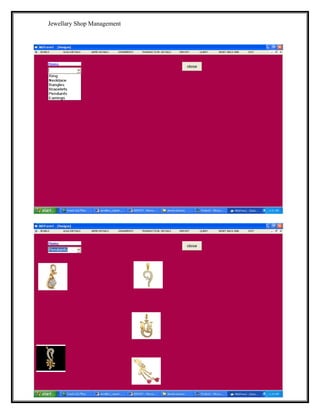 project on visual basic 6.0 ' Jewellery Shop Management' | DOC