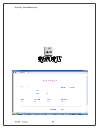 project on visual basic 6.0 ' Jewellery Shop Management' | DOC